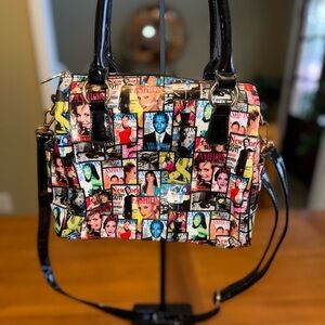 Glossy Fashion Magazine Print Shoulder/ Hand Bag Fashionable Classic Artsy Chic